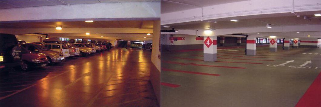 refurbished car park